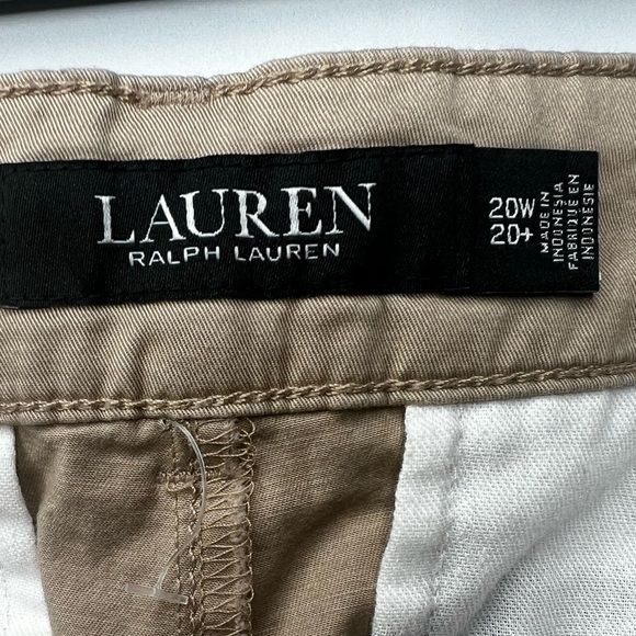 Ralph Lauren Women's Micro Sanded Twill Belted Wide Leg Pants Brown Size 20W - Picture 12 of 16